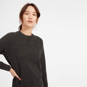 Everlane Cashmere Shrunken Sweatshirt in Dark Grey Donegal XXS
